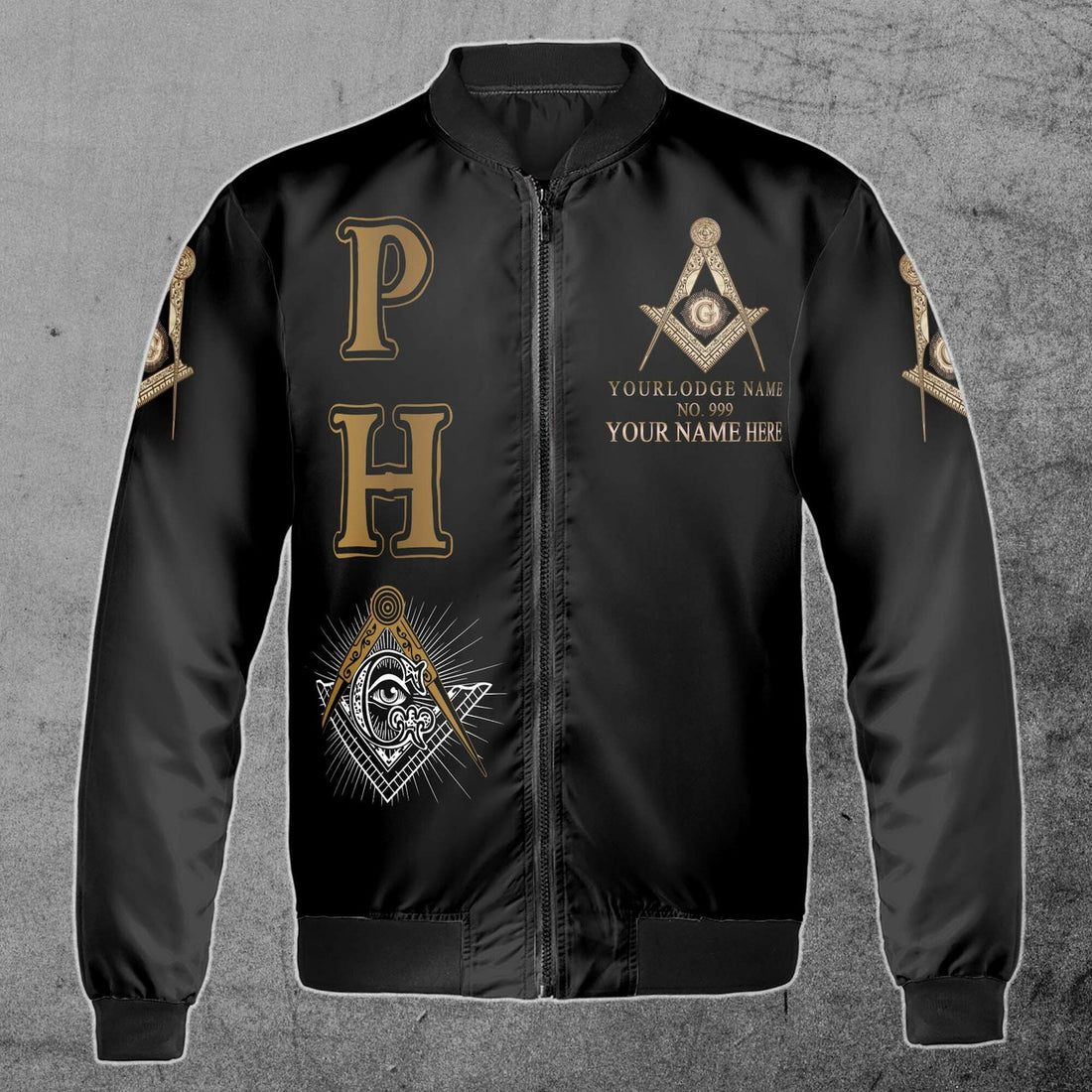 Customized Lodge Name, Name and Number PHA Bomber Jacket S-5XL