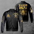 Customized Lodge Name and Number Freemasonry 357 Prince Hall Masonic Symbol Unisex Bomber Jacket S-5XL