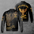 Custom Scottish Rite 32 Degree Eagle Wings Up Masonic Unisex Bomber Jacket S-5XL