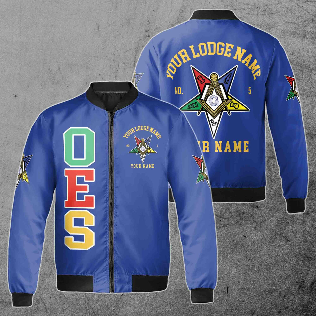 Order Of The Eastern Star OES Mason Unisex Bomber Jacket S-5XL