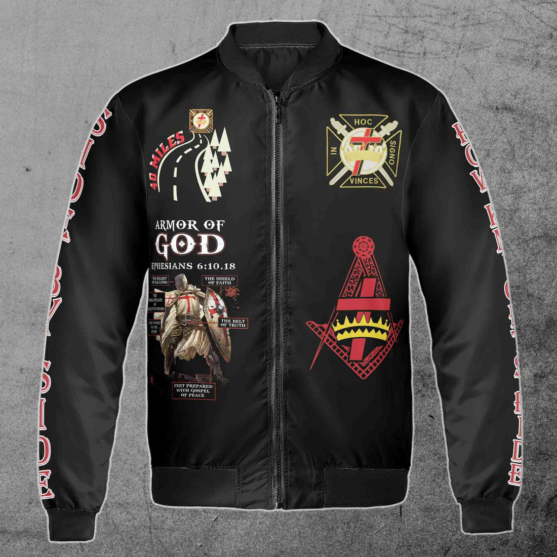 Customize The Defenders Of Masonry Sir Knight Armor of God Knight Templar PHA Unisex Bomber Jacket