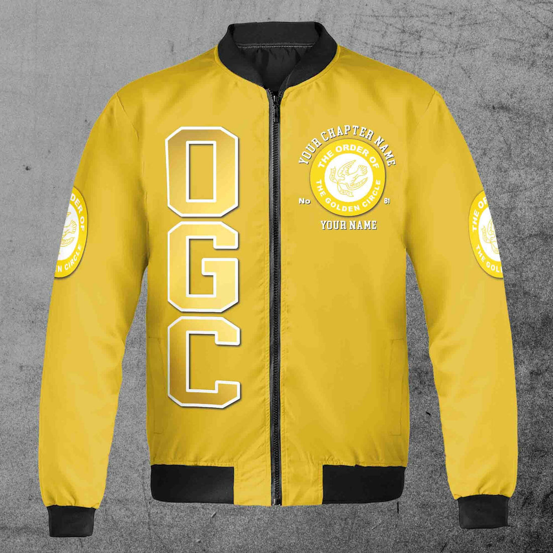 Custom Name Chapter Order of the Golden Circle Scottish Rite of Fremasonry Unisex Bomber Jacket S-5XL