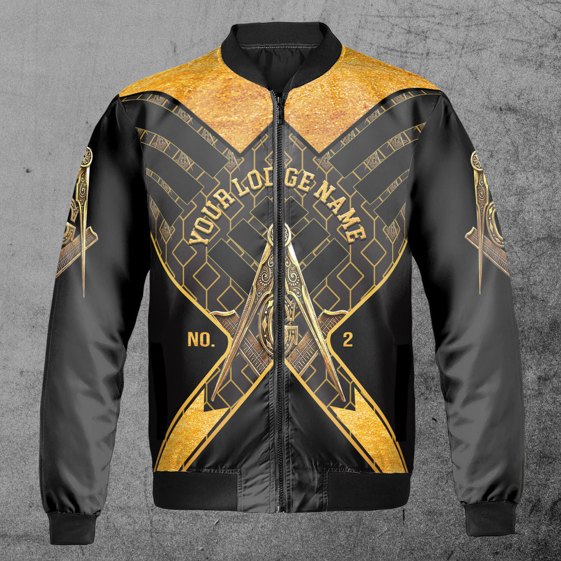 Customize Name, Lodge Name and Number Freemasonry Masonic Unisex Bomber Jacket S-5XL