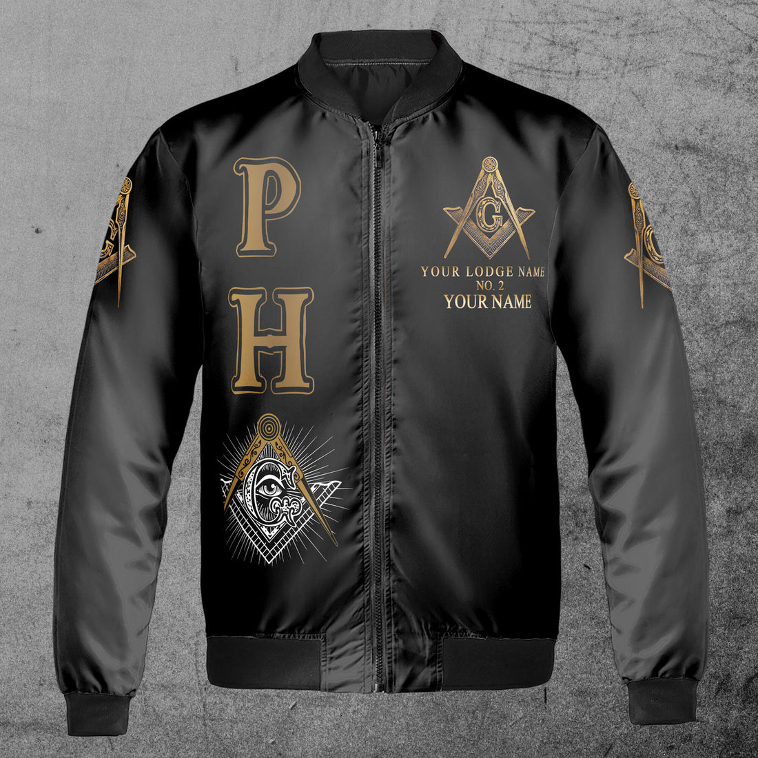 Customize Lodge Name, Name and Number PHA Bomber Jacket S-5XL