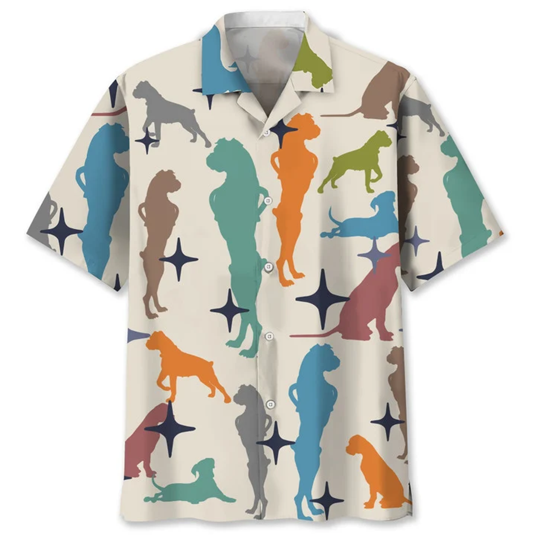 Boxer vintage Hawaiian Shirt, Hawaiian shirt for men, Summer gift for Dog lovers