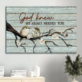 Baby Hummingbirds White Jasmine Canvas God Knew My Heart Needed You Canvas Wall Art - Christian Wall Decor