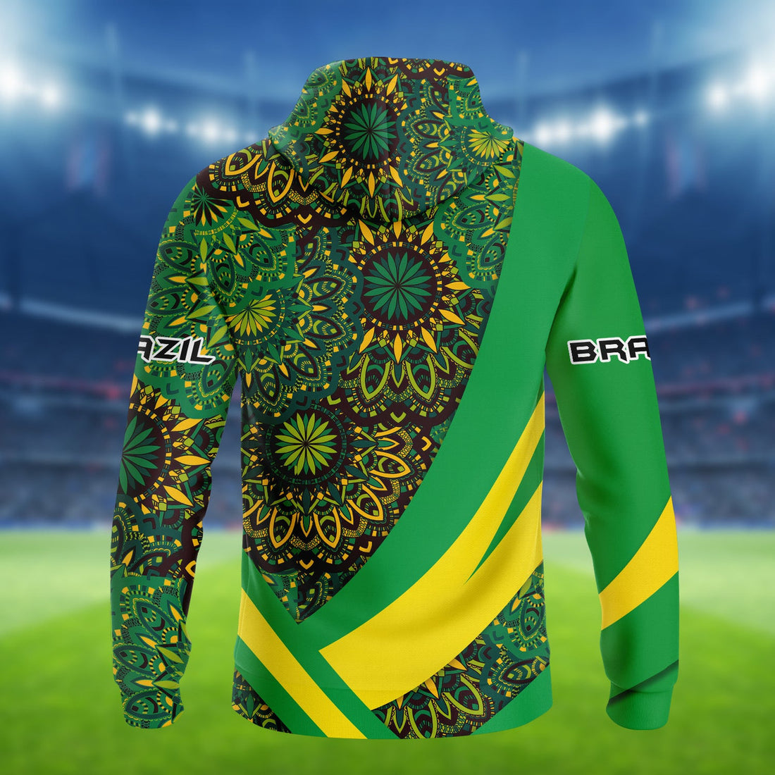 FUNSTUFFPRINT Brazil Fans Pattern Design Shirt 3D Printed Tshirt For The Brazil Fans 3D Hoodie and Zip Hoodie