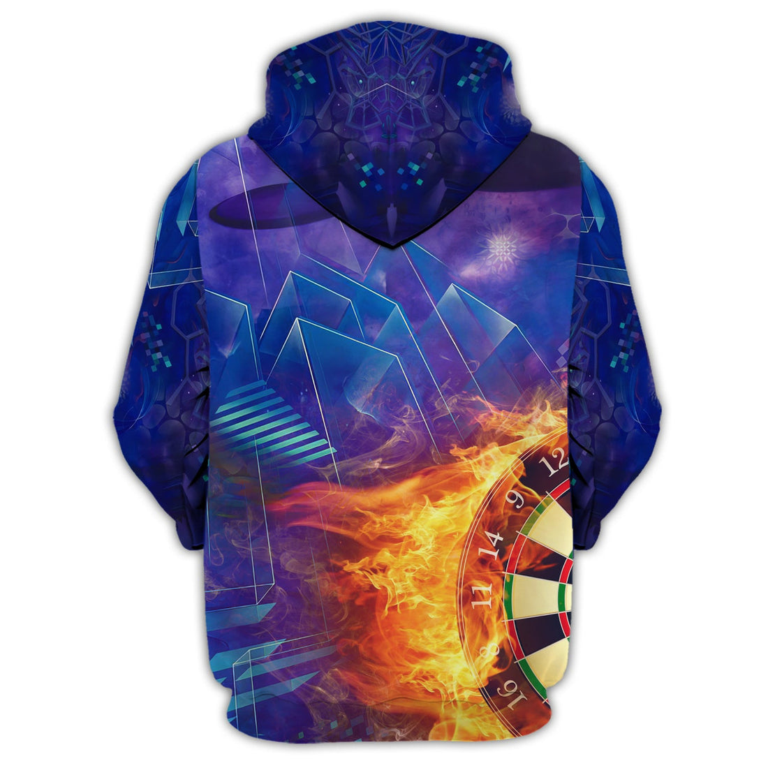 FUNSTUFFPRINT Personalized Name Dart Purple 3D Hoodie and Zip Hoodie