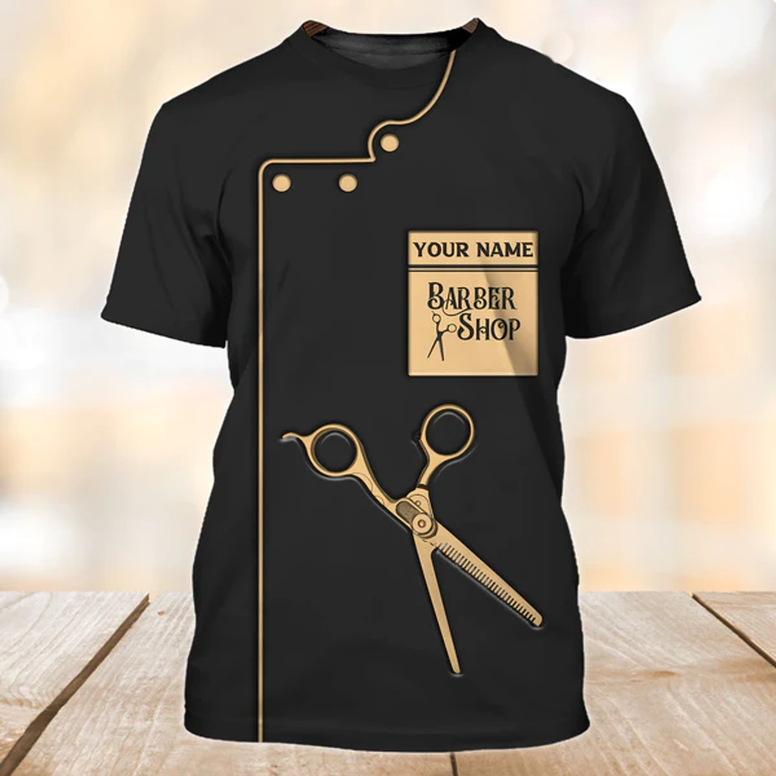 FUNSTUFFPRINT Personalized Barber Shirt, Custom 3D T-Shirt For Barber Man, Unisex 3D All Over Printed Shirt For New Barber Shop 3D T-shirt