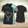 FUNSTUFFPRINT Personalized Caregiver Shirts Home Care Caregiver Uniform Heart 3D T-shirt