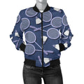 FUNSTUFFPRINT Badminton Pattern Print Women Casual 3D Bomber Jacket