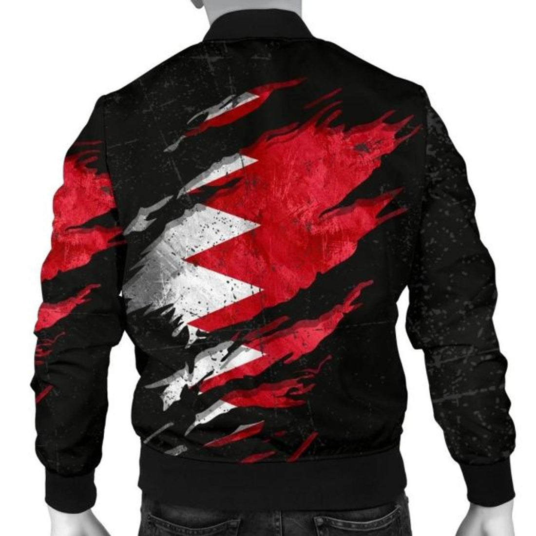 FUNSTUFFPRINT Bahrain In Me Men's Bomber Jacket - Special Grunge Style 3D Bomber Jacket