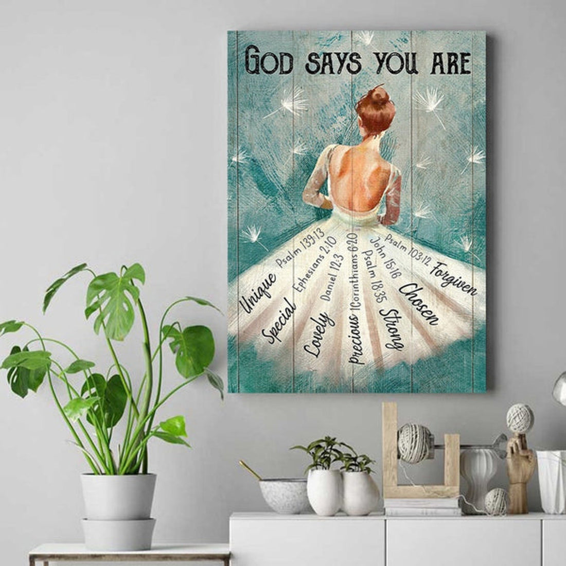 Ballerina God Say You Are Canvas Posters - Christian Wall Posters - Religious Wall Decor