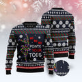 FUNSTUFFPRINT Ballet Pointe Your Toes Ugly Christmas Sweater, Christmas Sweater, Ugly Sweater, Funny Xmas Sweaters Ugly Sweater
