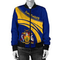 FUNSTUFFPRINT Barbados Coat Of Arms Women Bomber Jacket Cricket 3D Bomber Jacket