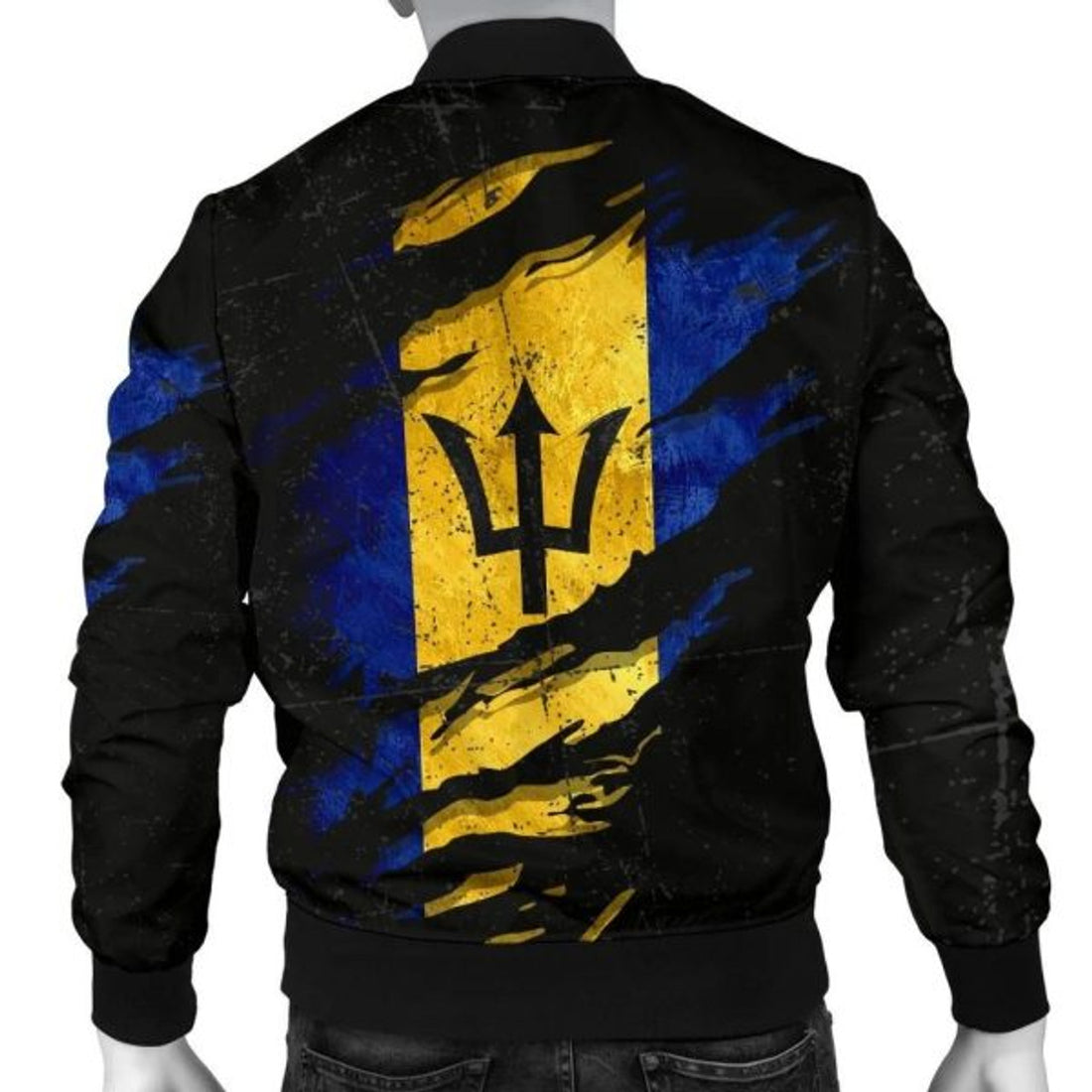 FUNSTUFFPRINT Barbados In Me Men's Bomber Jacket - Special Grunge Style 3D Bomber Jacket