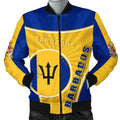 FUNSTUFFPRINT Barbados Men Bomber Jacket Circle Stripes Flag Proud Version 3D Bomber Jacket