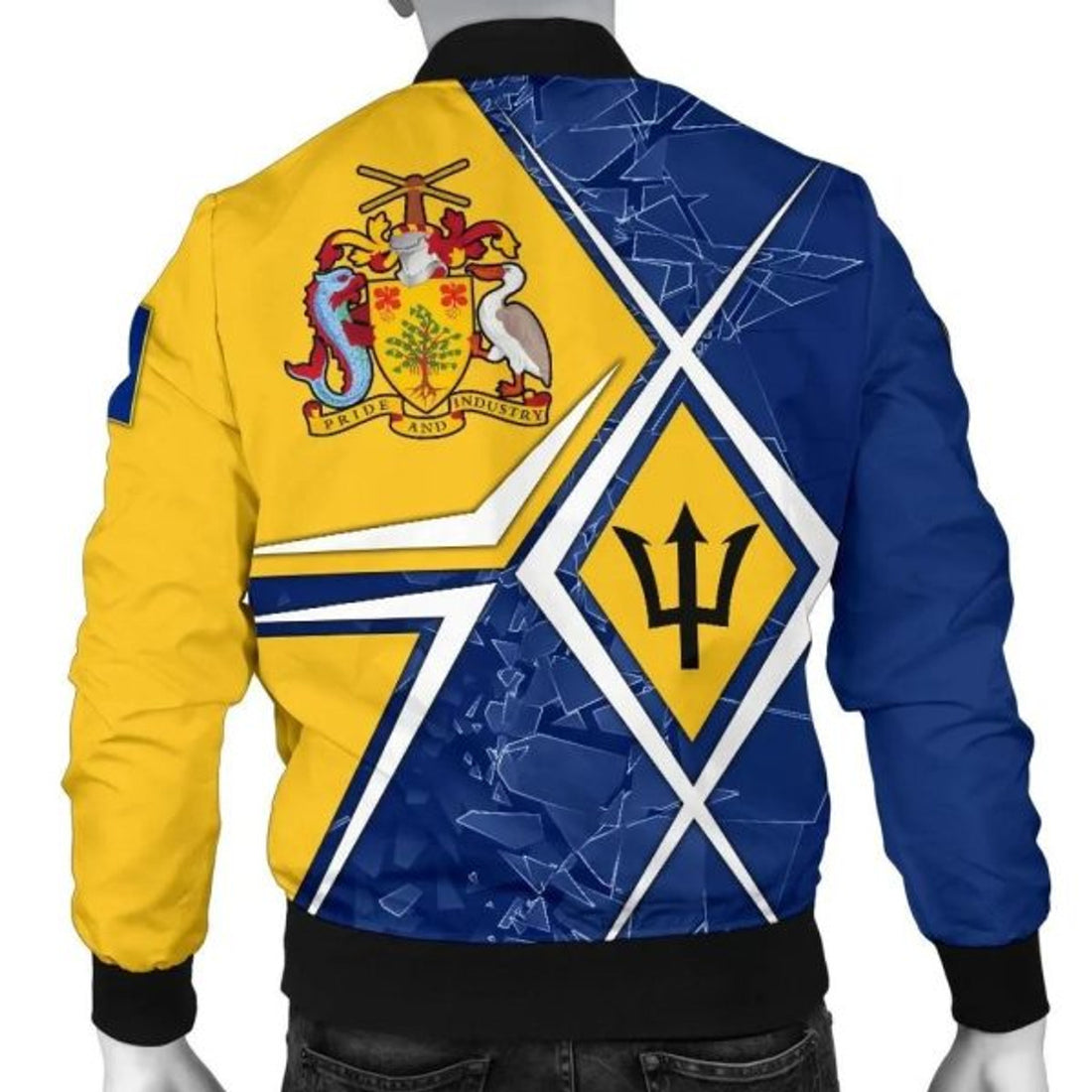 FUNSTUFFPRINT Barbados Men's Bomber Jacket - Barbados Legend - 3D Bomber Jacket