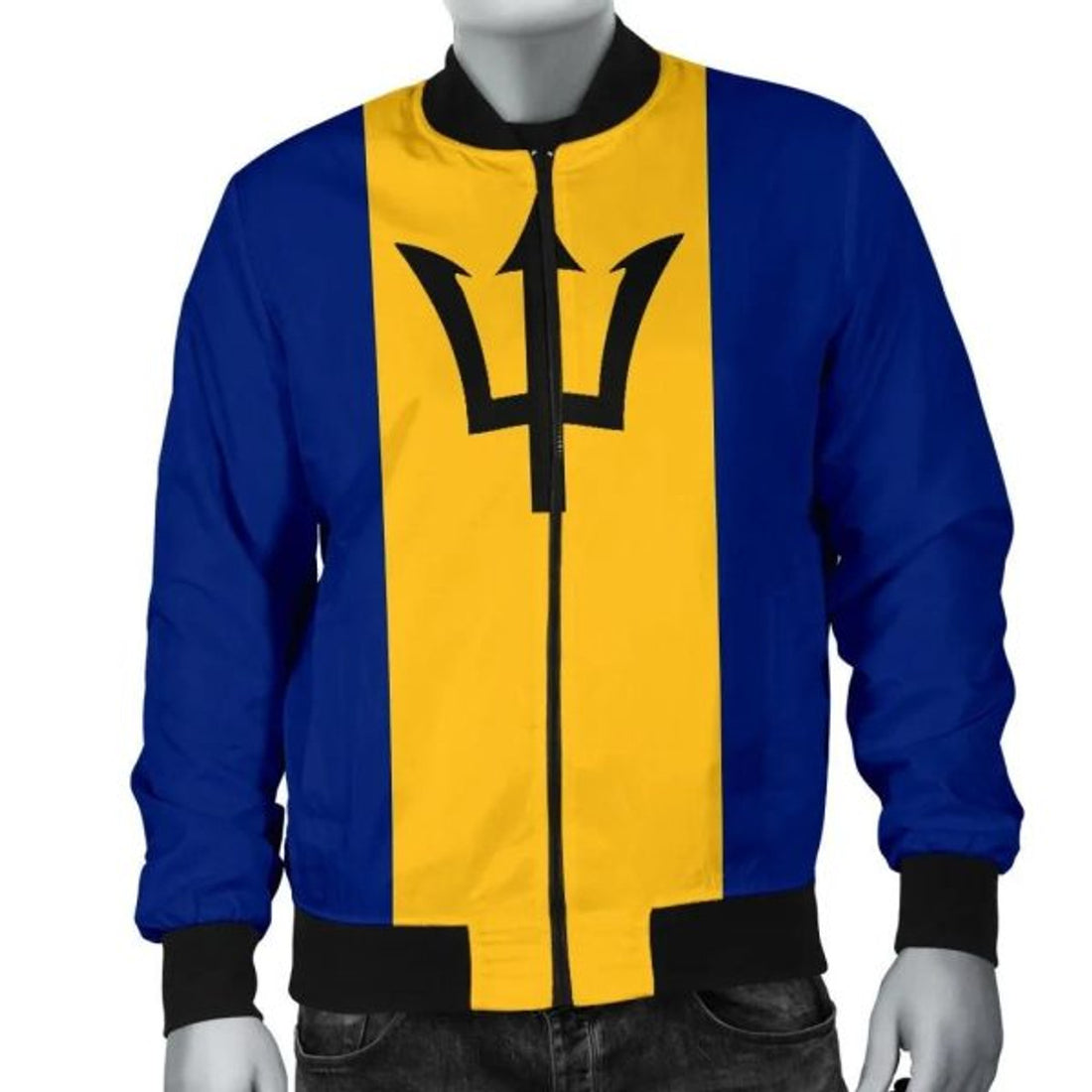 FUNSTUFFPRINT Barbados Men's Bomber Jacket Original Flag 3D Bomber Jacket