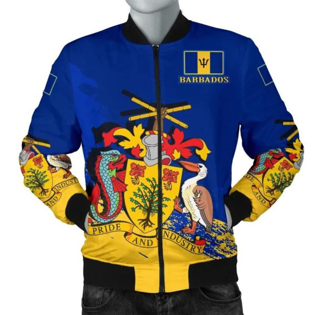 FUNSTUFFPRINT Barbados Special Men's Bomber Jacket 3D Bomber Jacket