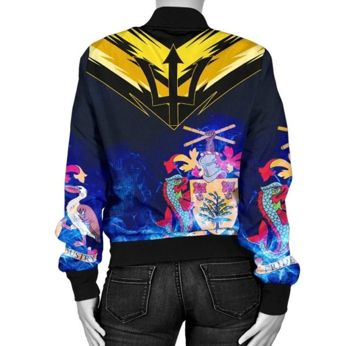 FUNSTUFFPRINT Barbados Women's Bomber Jacket - New Release 3D Bomber Jacket