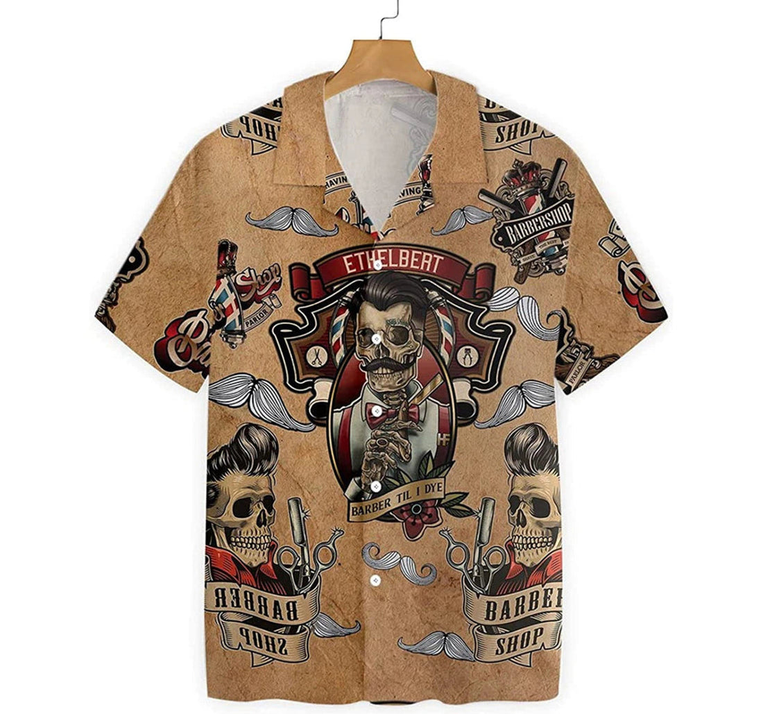 Barber Til I Die Personalized Name Hairstylist Barbershop Cool Barber Birthday Gift Hawaiian Shirt