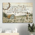 Barn Painting Flower Field Painting Wooden Cross I Still Believe In Amazing Grace Canvas Wall Art - Christian Wall Decor