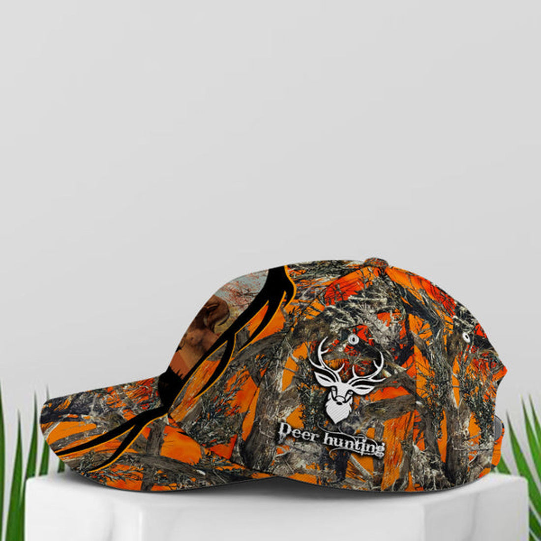 FUNSTUFFPRINT Baseball Cap For Deer Hunting Lovers Orange Camouflaged