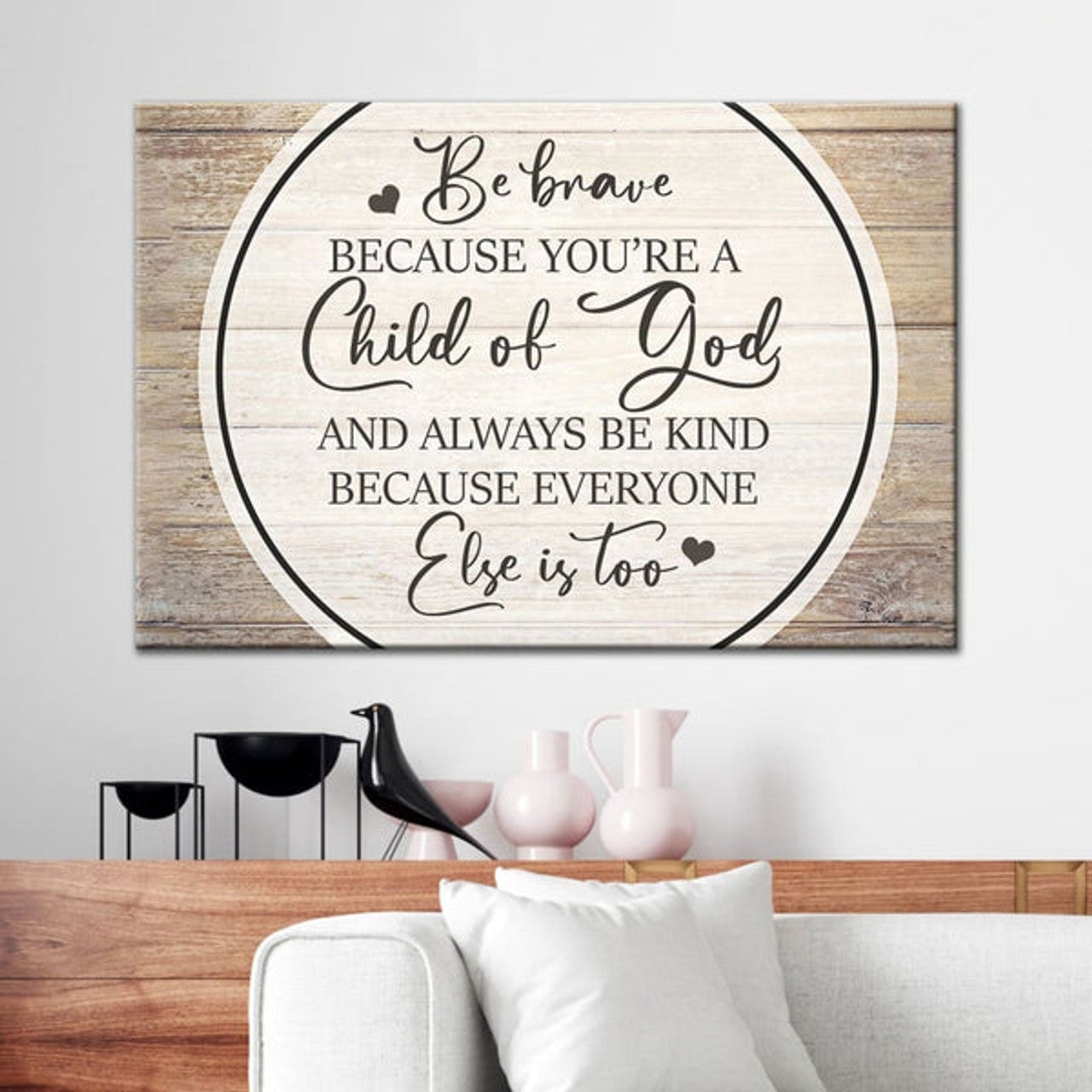 Be Brave Because You Are A Child Of God Canvas Wall Art - Christian Canvas - Faith Canvas