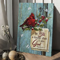 Be Still And Know That I Am God Canvas - Cardinal Red Cranberry Canvas Posters - Christian Wall Posters - Religious Wall Decor