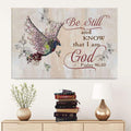 Be Still And Know That I Am God Psalm 4610 Sparrow Bible Verse Wall Art - Religious Wall Decor