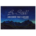 Be Still & Know That I Am God Psalm 4610 Mountain Stars Wall Art Canvas - Religious Wall Decor