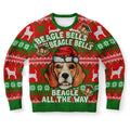 FUNSTUFFPRINT Beagle Bells Beagle Bells All The Way Ugly Christmas Sweater, Christmas Sweater, Ugly Sweater, Funny Xmas Sweaters Ugly Sweater