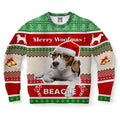 FUNSTUFFPRINT Beagle Dog Ugly Christmas Sweater, Christmas Sweater, Ugly Sweater, Funny Xmas Sweaters Ugly Sweater