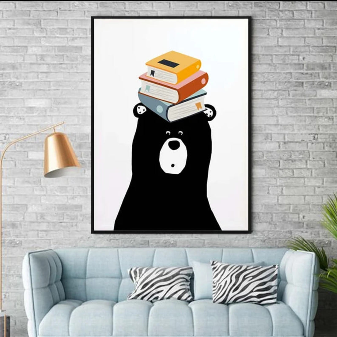 Bear Love Book, Book Lover, Bear Poster Poster and Canvas
