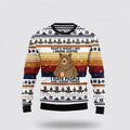 FUNSTUFFPRINT Bear Coffee Ugly Christmas Sweater – Sweater Gifts For Pet Lover Ugly Sweater