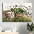Beautiful Countryside Dream Horses Windmill Today We Choose Joy Canvas Wall Art - Christian Wall Decor