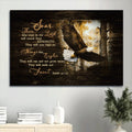 Beautiful Eagle Drawing Forest Painting Canvas They Will Soar High On Wings Canvas Wall Art - Christian Wall Decor