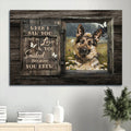 Beautiful German Shepherd Daisy Field White Butterfly Canvas When I Saw You I Fell In Love Canvas Wall Art - Christian Wall Decor