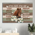 Beautiful Horse Daisy Flower Butterfly Canvas God Says You Are Canvas Wall Art - Christian Wall Decor