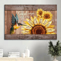 Beautiful Hummingbird Big Sunflower Canvas God Says You Are Canvas Wall Art - Christian Wall Decor