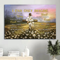 Beautiful Lily Wooden Cross Daisy Field Colorful Sunset I Can Only Imagine Canvas Wall Art - Christian Wall Decor
