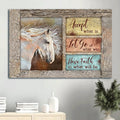 Beautiful White Horse Wooden Frame Pastel Background Have Faith In What Will Be Canvas Wall Art - Christian Wall Decor
