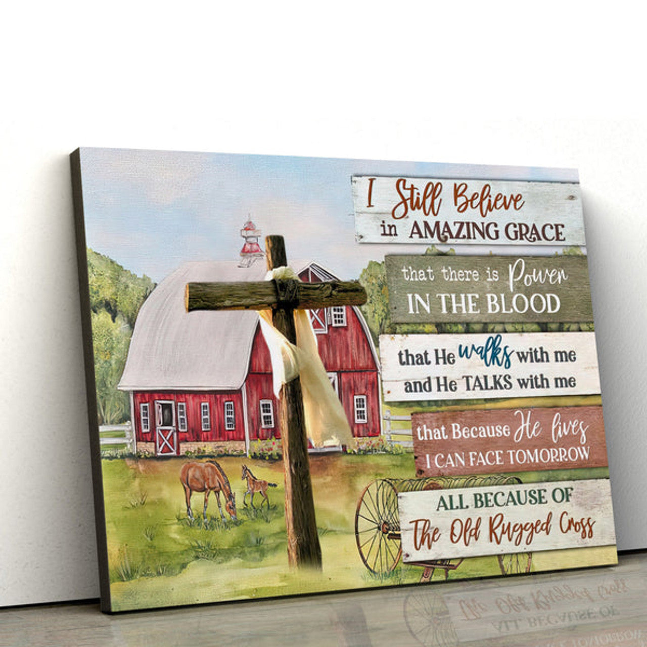 Because He Lives I Can Face Tomorrow Wall Paintings - Prints Canvas #3