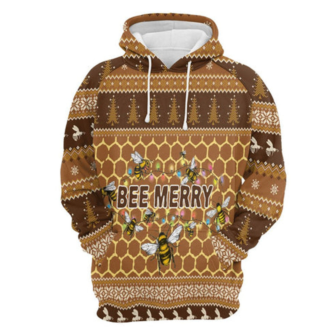 FUNSTUFFPRINT 3D Bernese Dog Merry Christmas All Over 3D Hoodie and Zip Hoodie