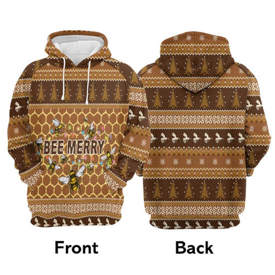FUNSTUFFPRINT 3D Bernese Dog Merry Christmas All Over 3D Hoodie and Zip Hoodie