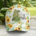 FUNSTUFFPRINT Bee happy Sunflower Pattern Baseball Cap
