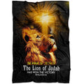 FUNSTUFFPRINT Behold Jesus The Lion Of Judah Fleece Blanket - Christian Blanket - Bible Verse Blanket