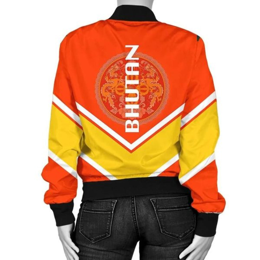 FUNSTUFFPRINT Belize Coat Of Arms Women Bomber Jacket Lucian Style 3D Bomber Jacket