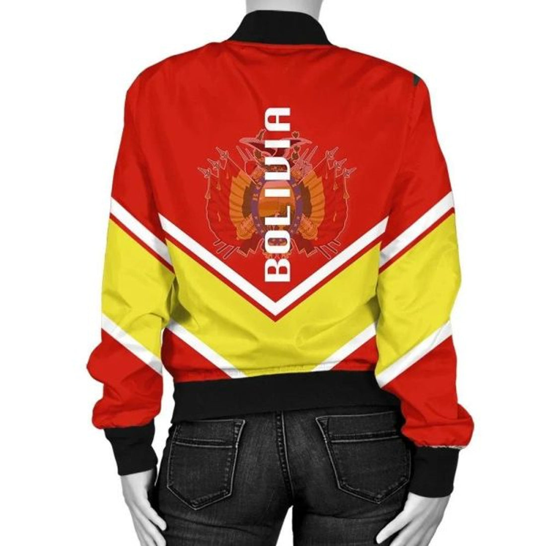 FUNSTUFFPRINT Bermuda Coat Of Arms Women Bomber Jacket Lucian Style 3D Bomber Jacket